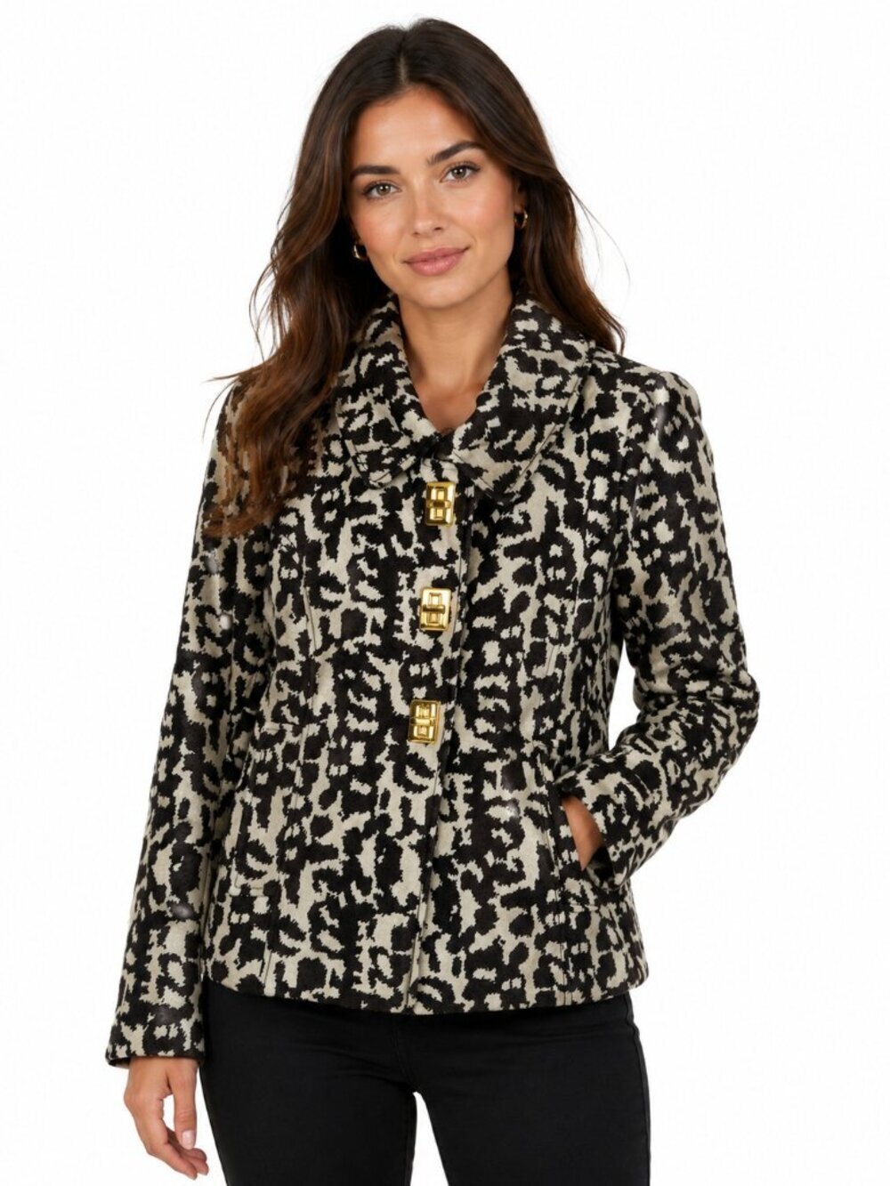 Beth Bowley Gold Toggle Wool Jacket